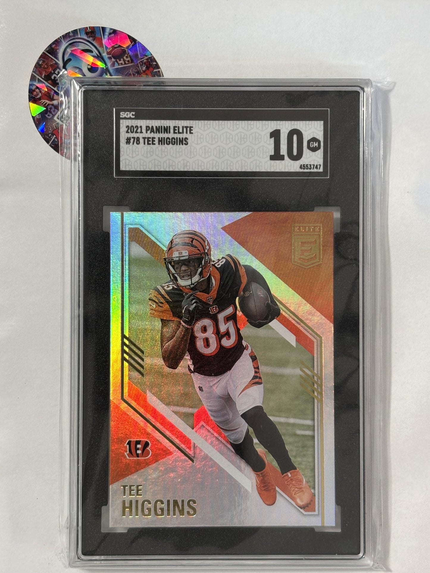 2021 Donruss Elite #78 Tee Higgins SGC 10 Cincinnati Bengals