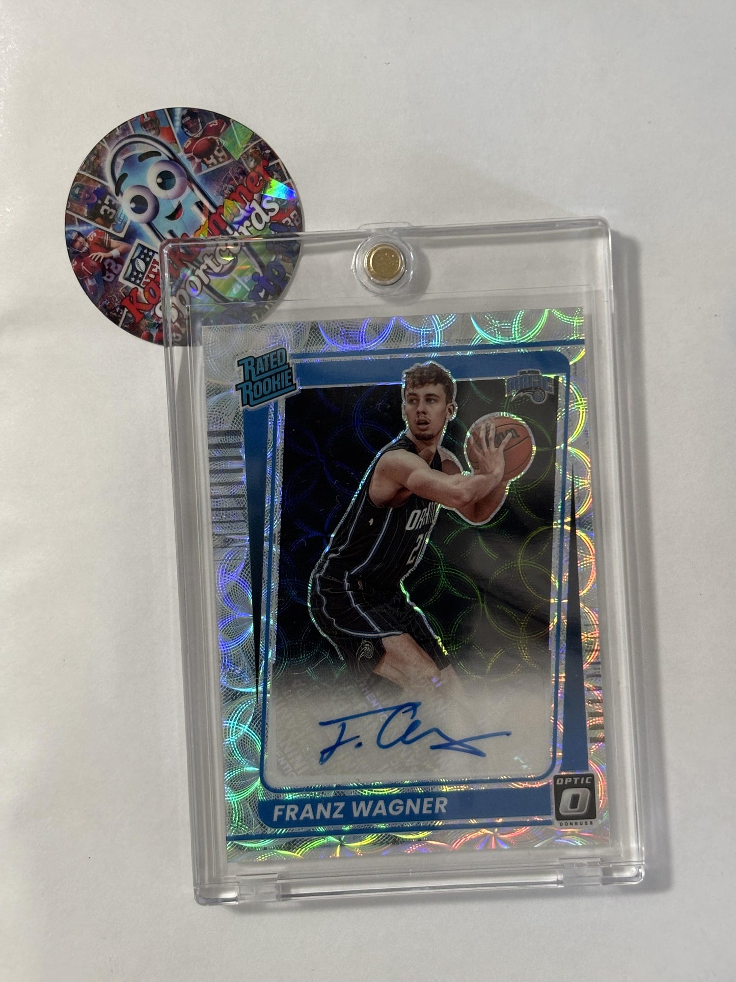 2021-22 Donruss Optic #185 Franz Wagner Rated Rookies Signatures Premium Box Set #/10 Orlando Magic SN,RC,AU