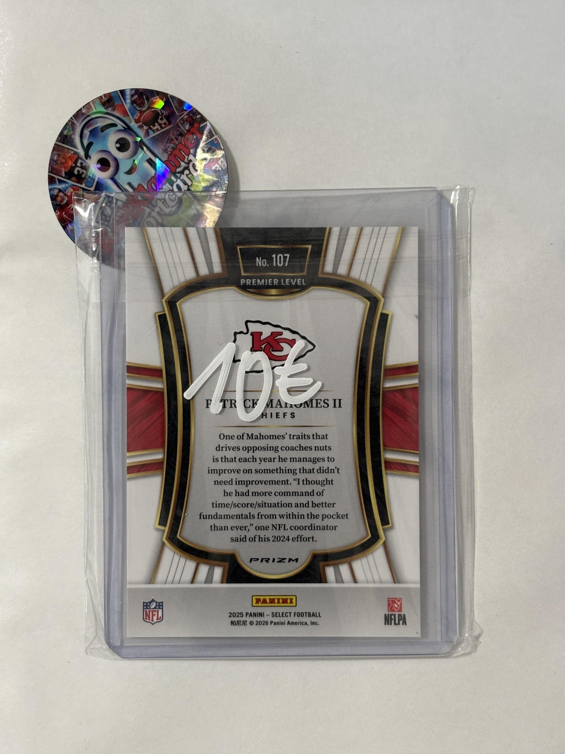 2025 Panini Select #107 Patrick Mahomes II Pink Prizm Shock Kansas City Chiefs