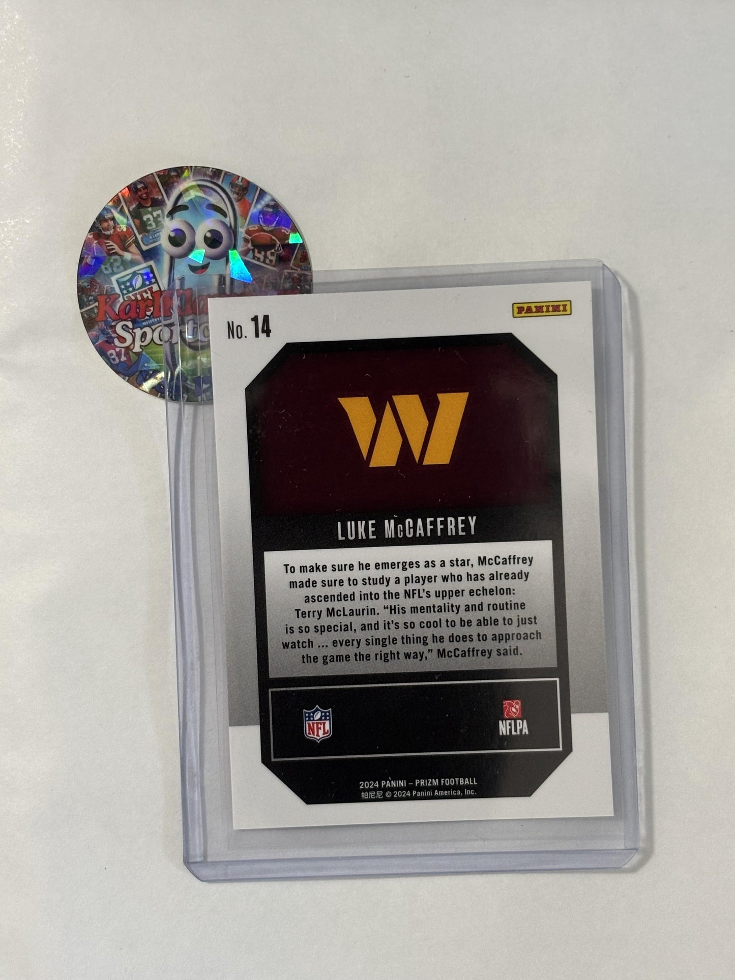 2024 Panini Prizm #14 Luke McCaffrey Emergent Washington Commanders