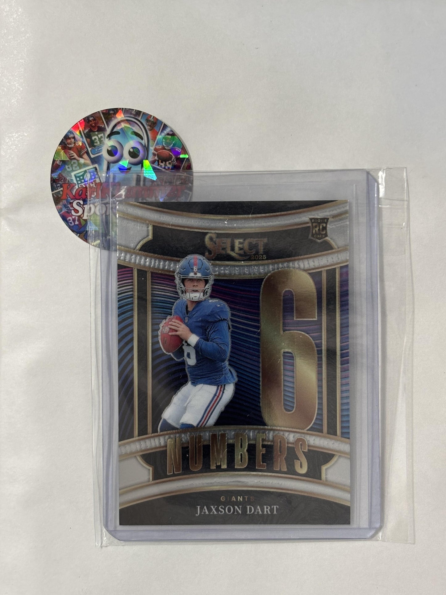 2025 Panini Select #16 Jaxson Dart Select Numbers New York Giants