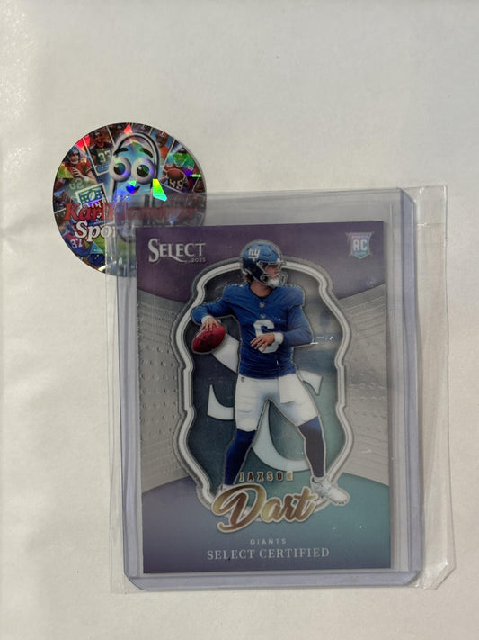 2025 Panini Select #17 Jaxson Dart Select Certified Rookies New York Giants