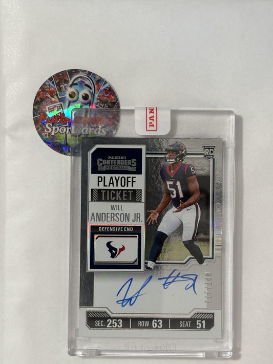 2023 Panini Contenders #140 Will Anderson Jr. Houston Texans RC,AU