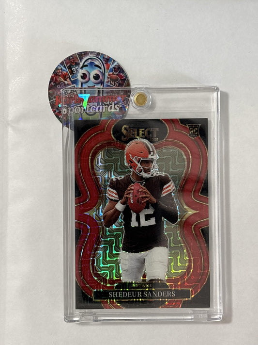 2025 Panini Select #354 Shedeur Sanders Red Prizm #/49 Cleveland Browns SN