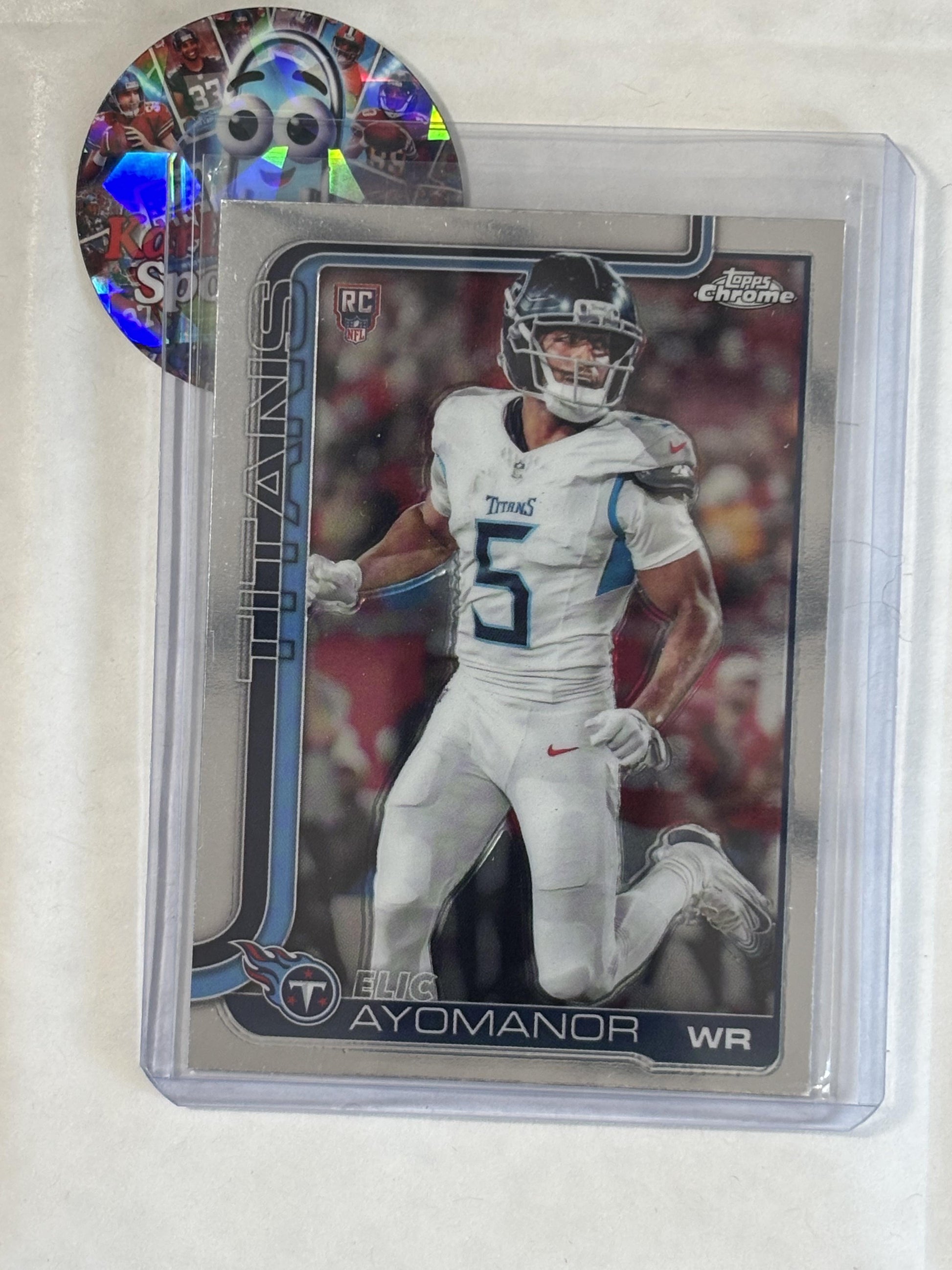 2025 Topps Chrome #336 Elic Ayomanor Tennessee Titans RC