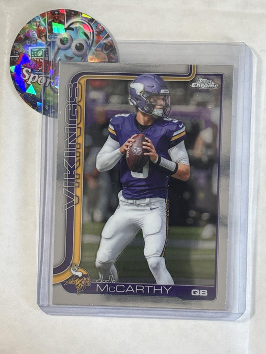 2025 Topps Chrome #199 J.J. McCarthy Minnesota Vikings