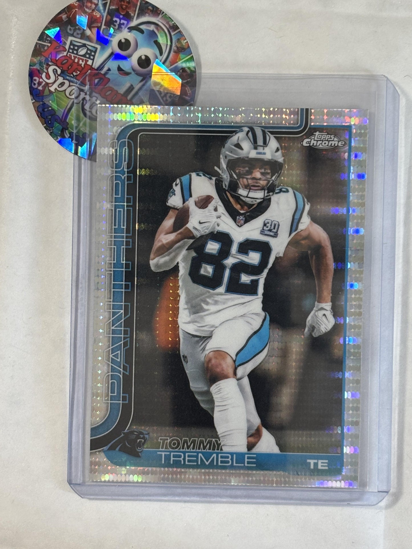 2025 Topps Chrome #44 Tommy Tremble Pulsar Refractor Carolina Panthers