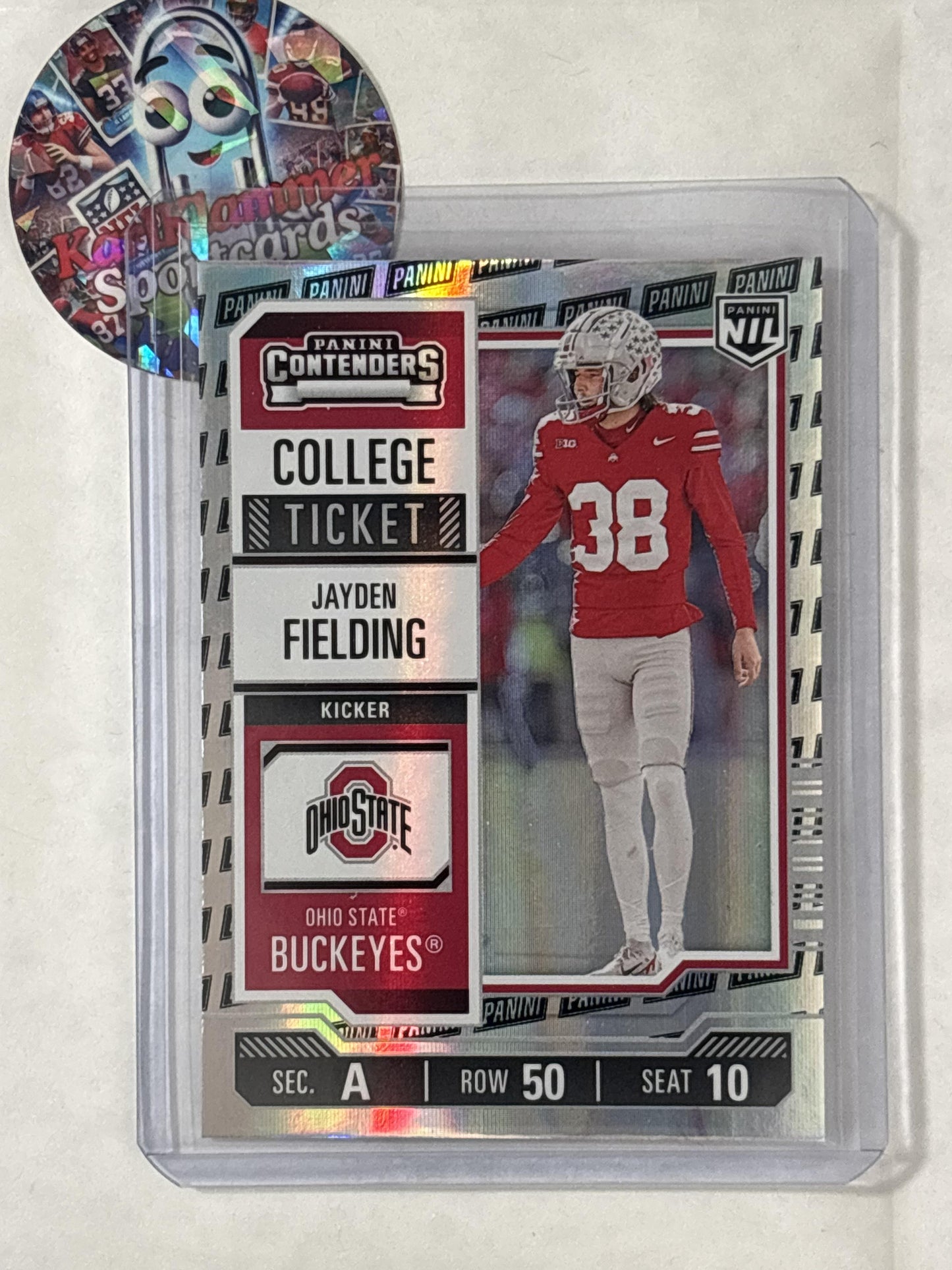 2025 Panini Ohio State University #11 Jayden Fielding Panini Ohio State Buckeyes