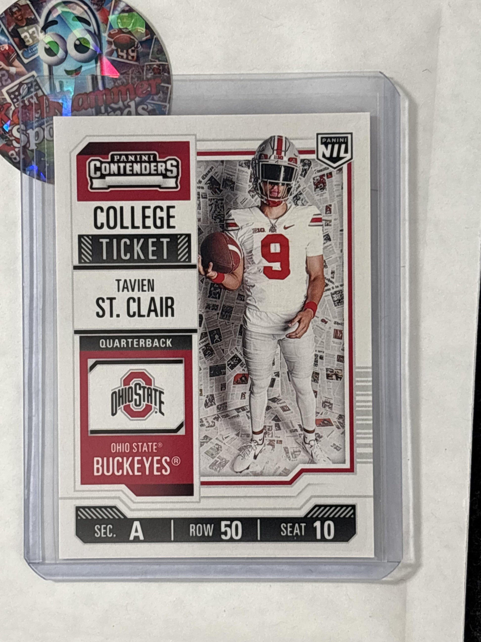 2025 Panini Ohio State University #5 Tavien St. Clair Ohio State Buckeyes