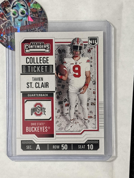 2025 Panini Ohio State University #5 Tavien St. Clair Ohio State Buckeyes
