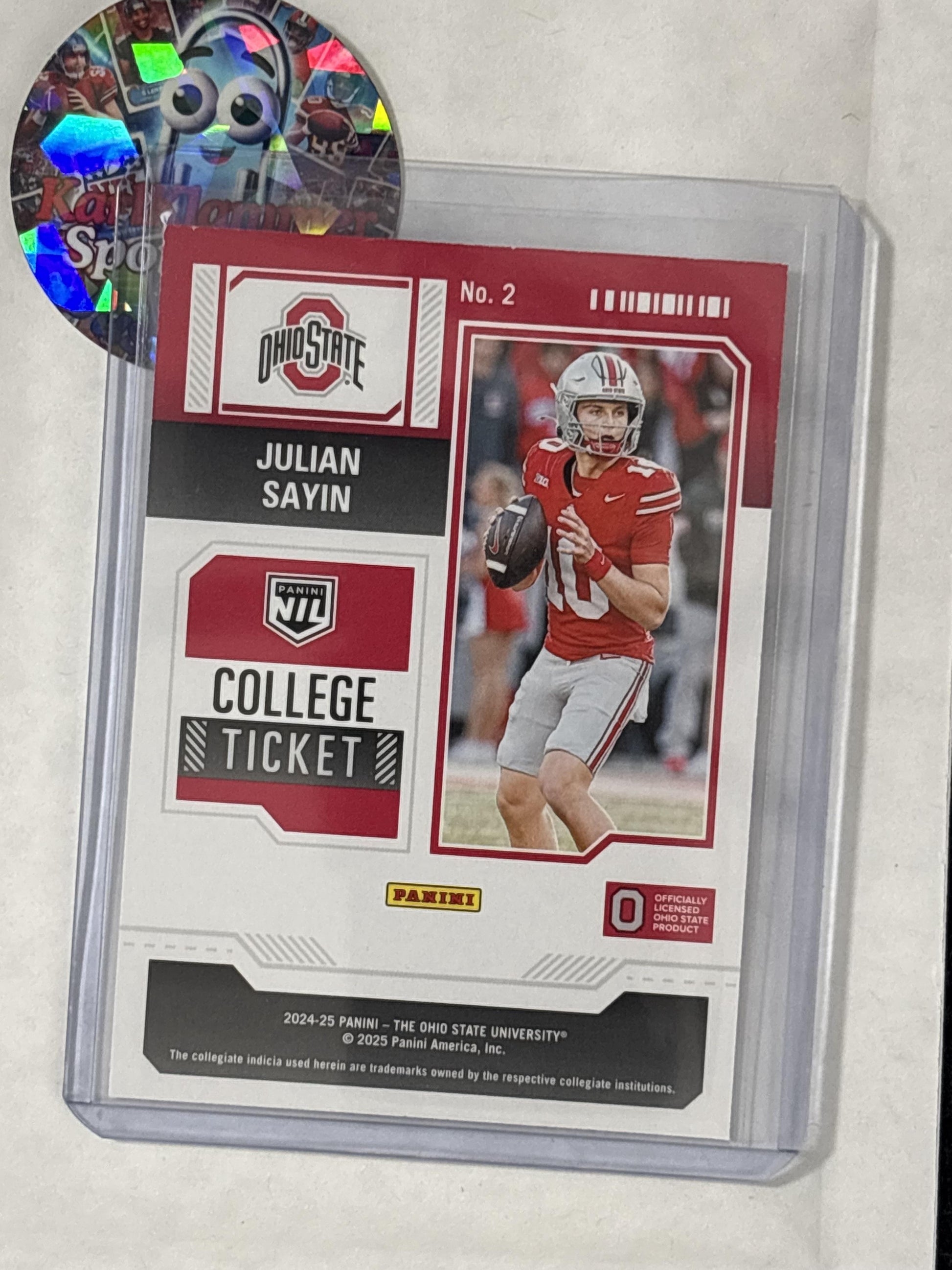 2025 Panini Ohio State University #2 Julian Sayin Ohio State Buckeyes