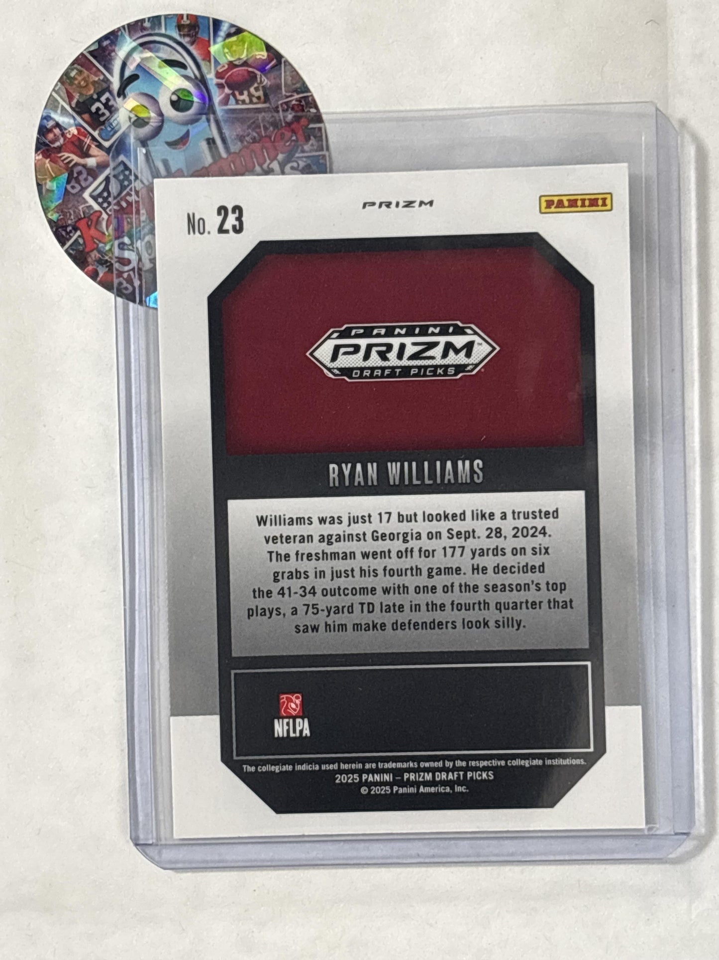2025 Panini Prizm Draft Picks #23 Ryan Williams New Recruits Green Alabama Crimson Tide