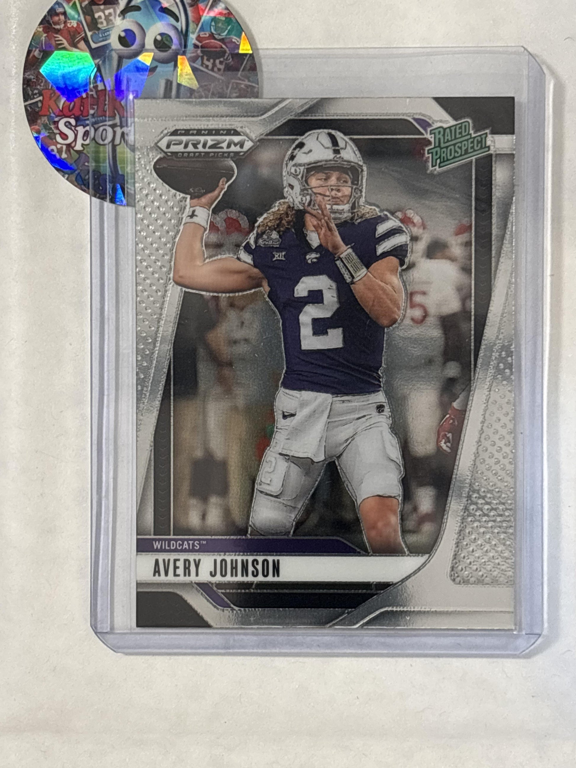 2025 Panini Prizm Draft Picks #29 Avery Johnson Kansas State Wildcats
