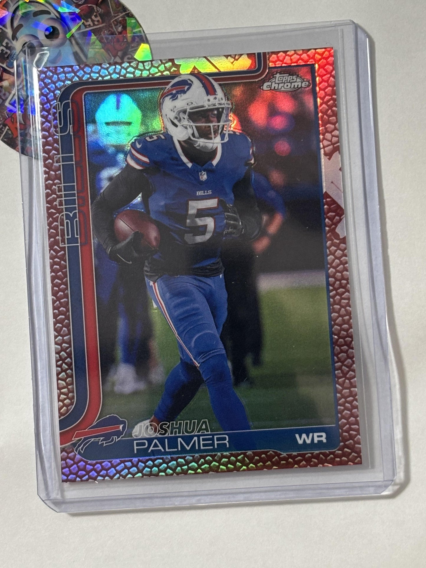 2025 Topps Chrome #31 Joshua Palmer Football Leather Refractor Buffalo Bills