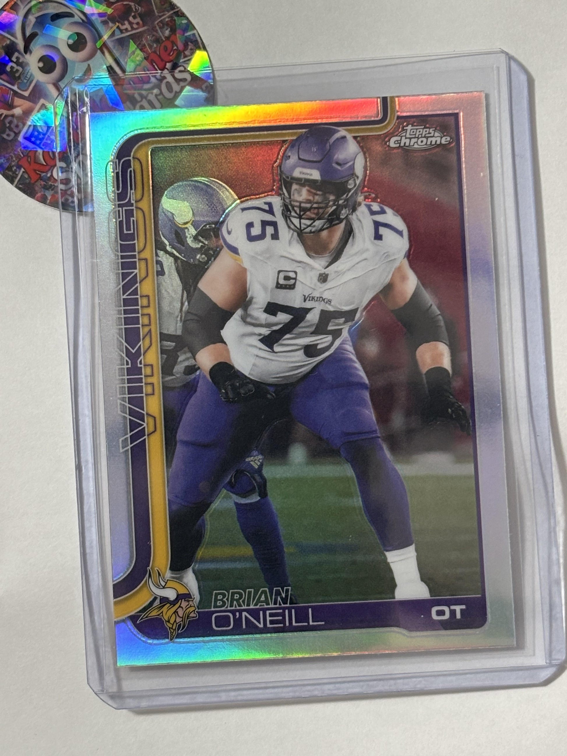 2025 Topps Chrome #196 Brian O'Neill Topps Refractor Minnesota Vikings