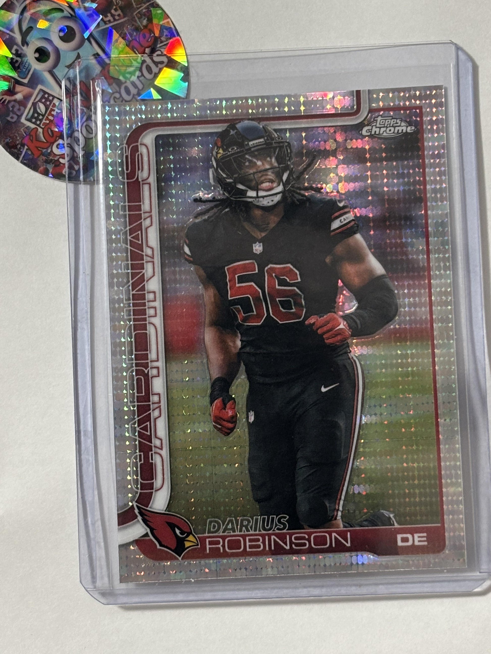 2025 Topps Chrome #9 Darius Robinson Pulsar Refractor Arizona Cardinals