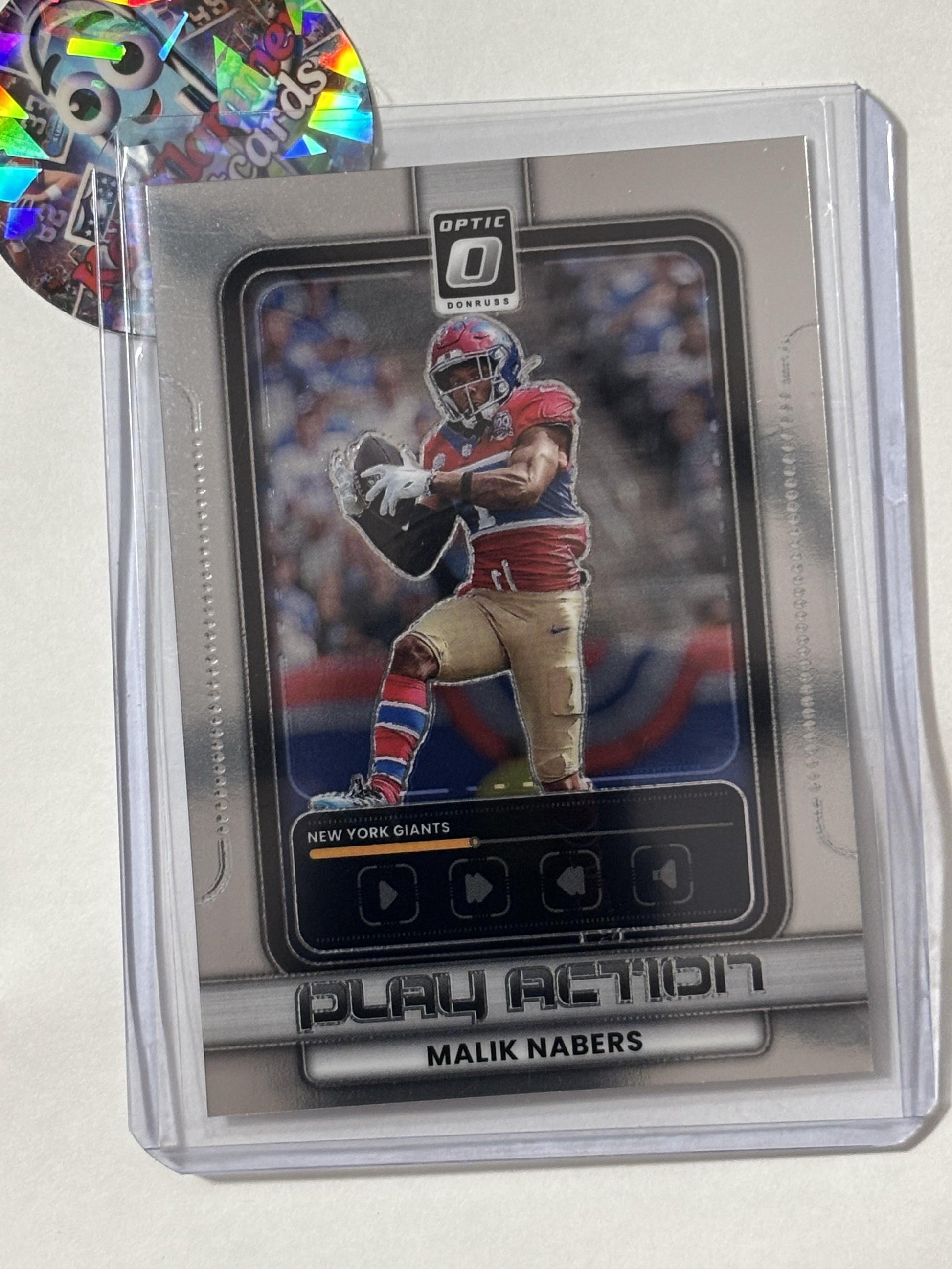 2025 Donruss Optic #14 Malik Nabers Play Action New York Giants