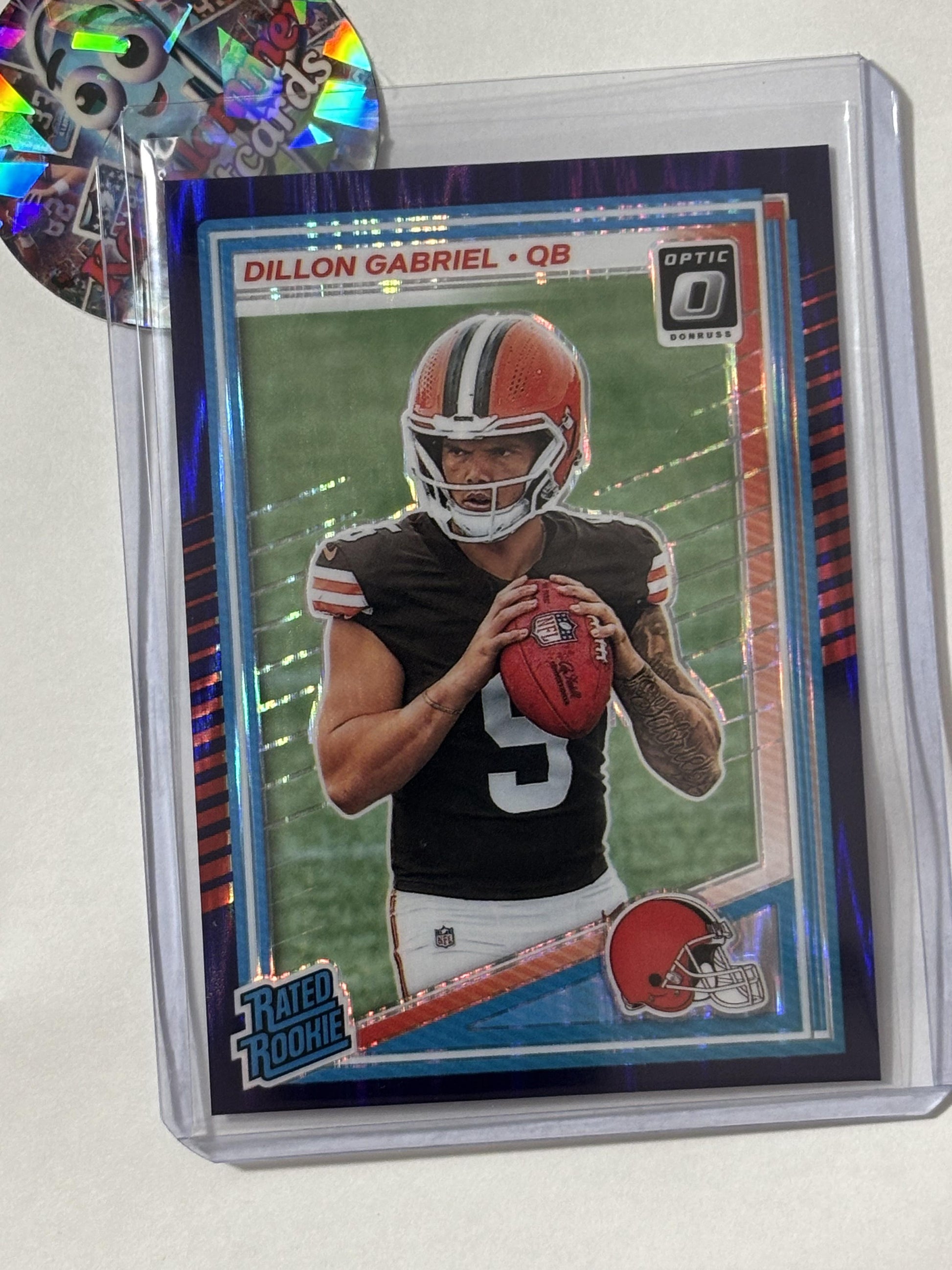 2025 Donruss Optic #263 Dillon Gabriel Purple Shock Cleveland Browns RC