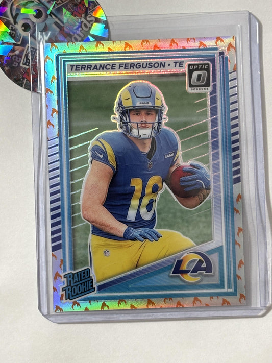 2025 Donruss Optic #244 Terrance Ferguson Fire Los Angeles Rams RC