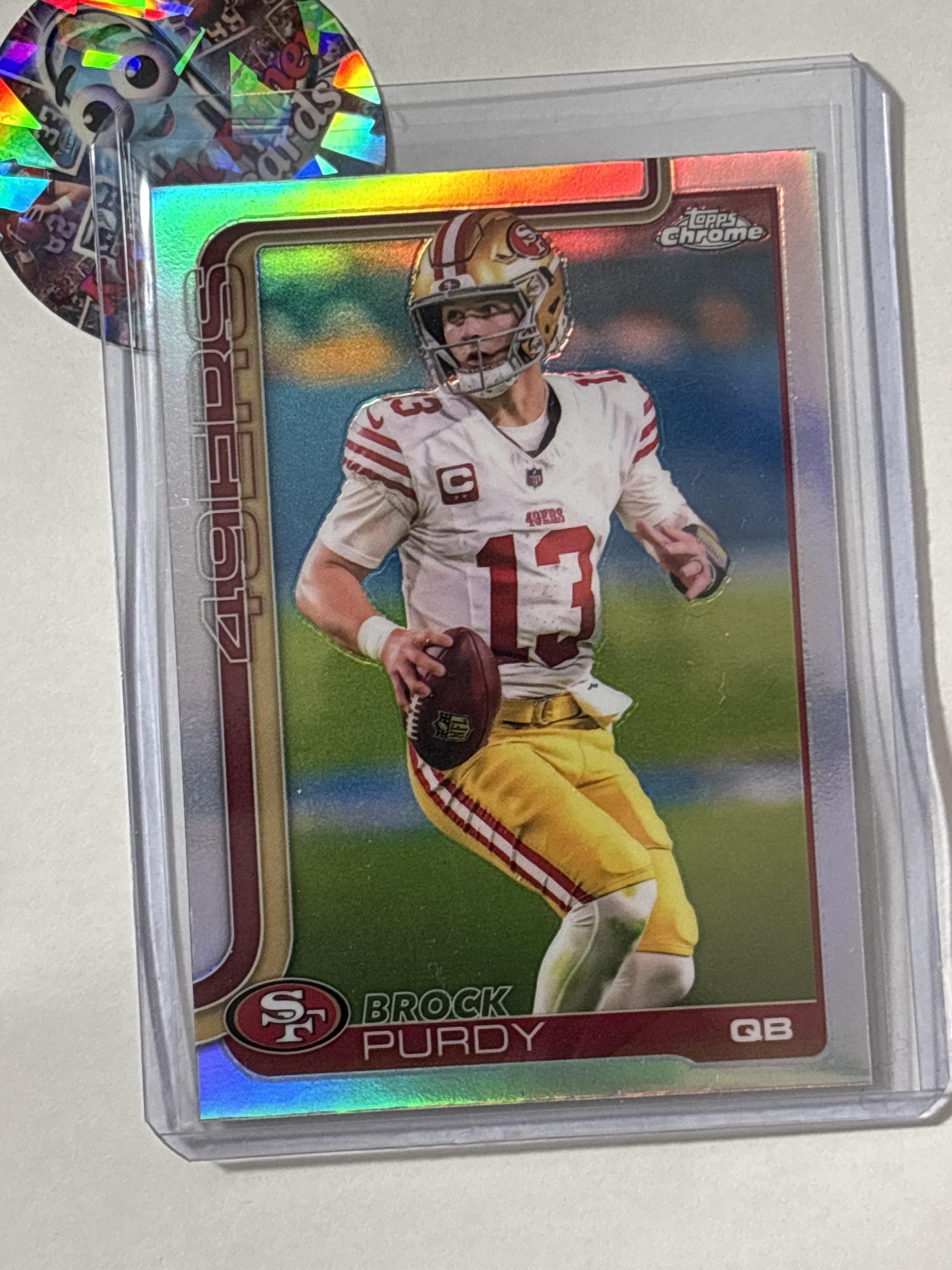 2025 Topps Chrome #262 Brock Purdy Refractor San Francisco 49ers