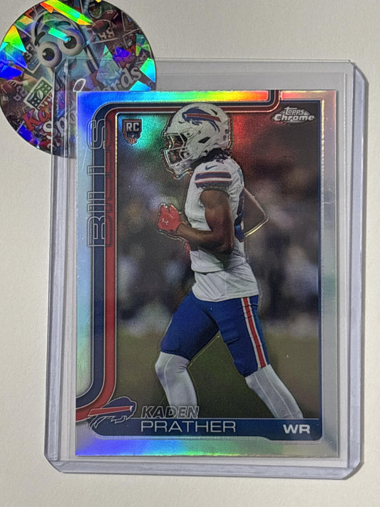 2025 Topps Chrome #394 Kaden Prather Refractor Buffalo Bills RC