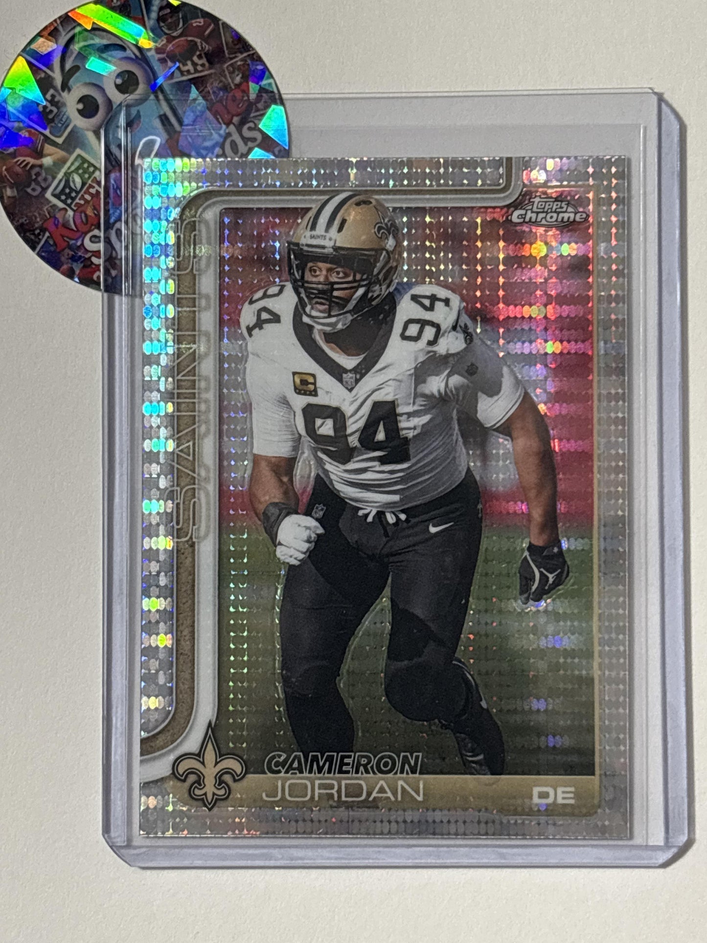 2025 Topps Chrome #221 Cameron Jordan Pulsar Refractor New Orleans Saints