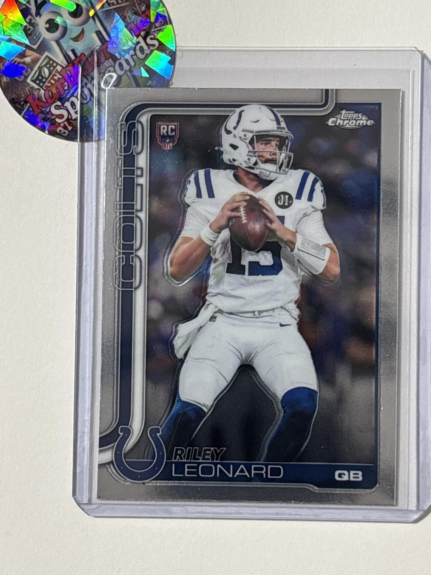 2025 Topps Chrome #318 Riley Leonard Indianapolis Colts RC