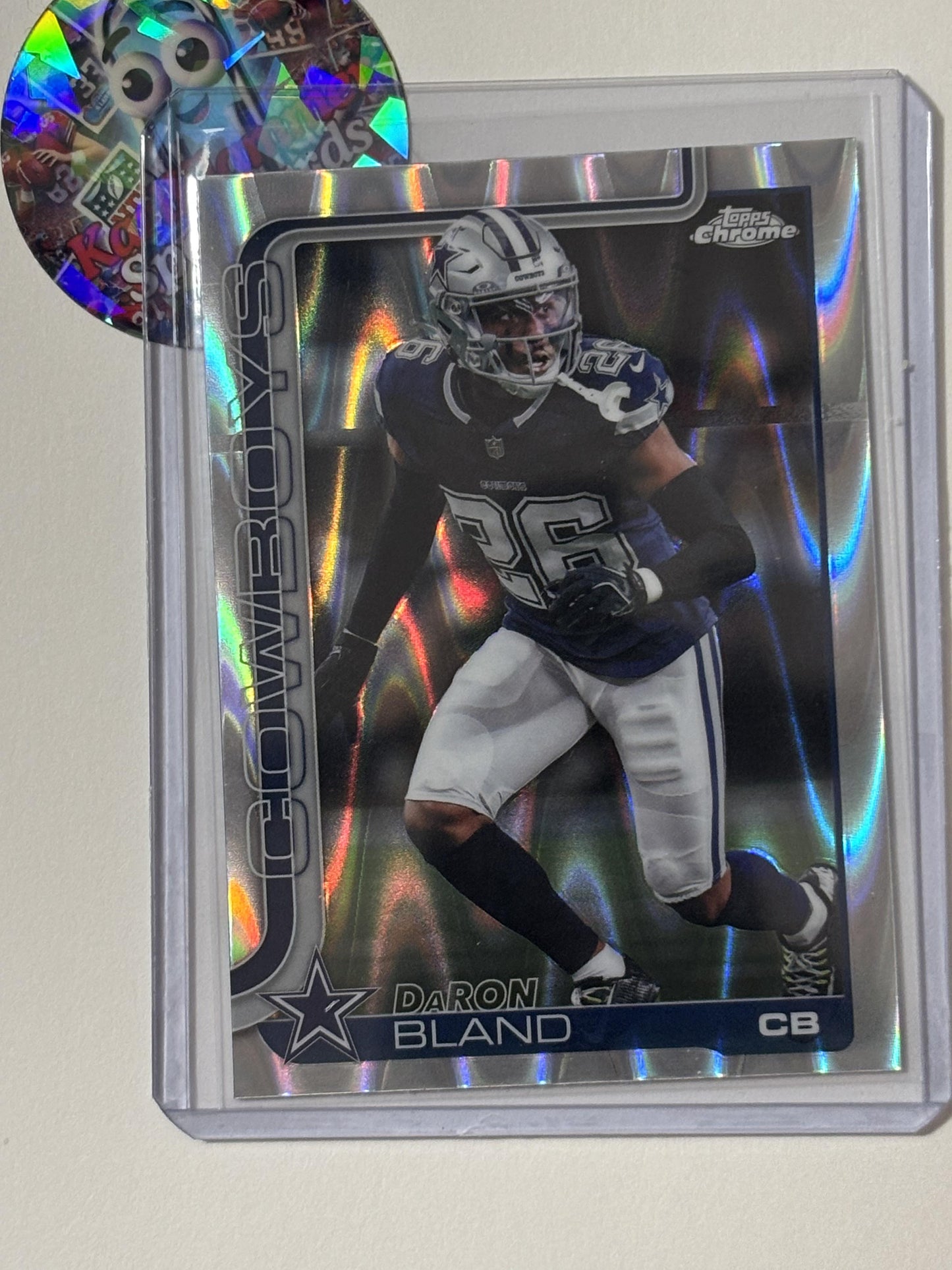 2025 Topps Chrome #82 DaRon Bland Ray Wave Refractor Dallas Cowboys