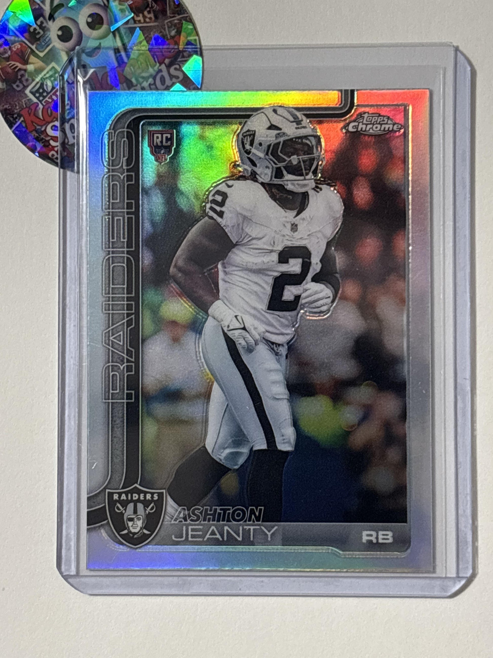 2025 Topps Chrome #322 Ashton Jeanty Topps Refractor Las Vegas Raiders RC