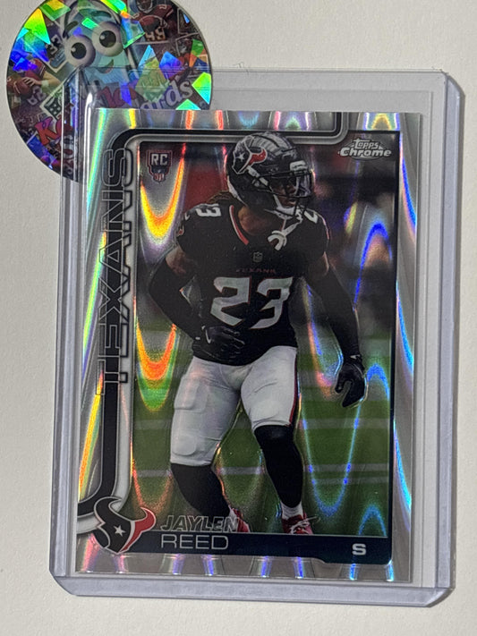 2025 Topps Chrome #374 Jaylen Reed Ray Wave Refractor Houston Texans RC