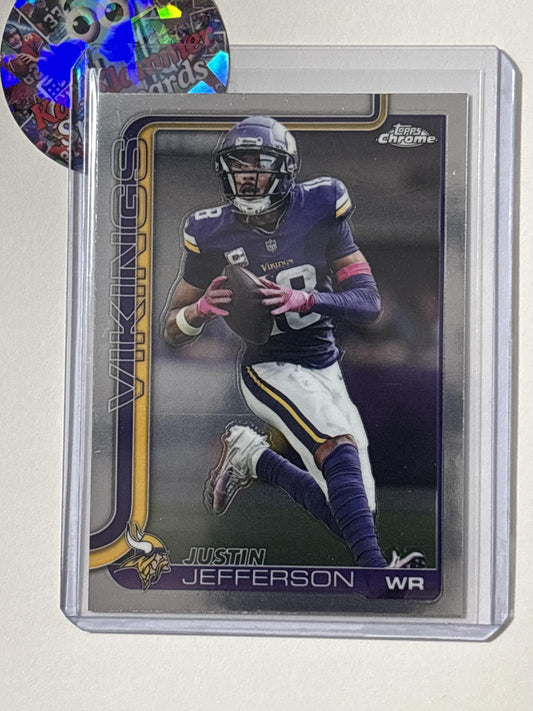 2025 Topps Chrome #195 Justin Jefferson Minnesota Vikings