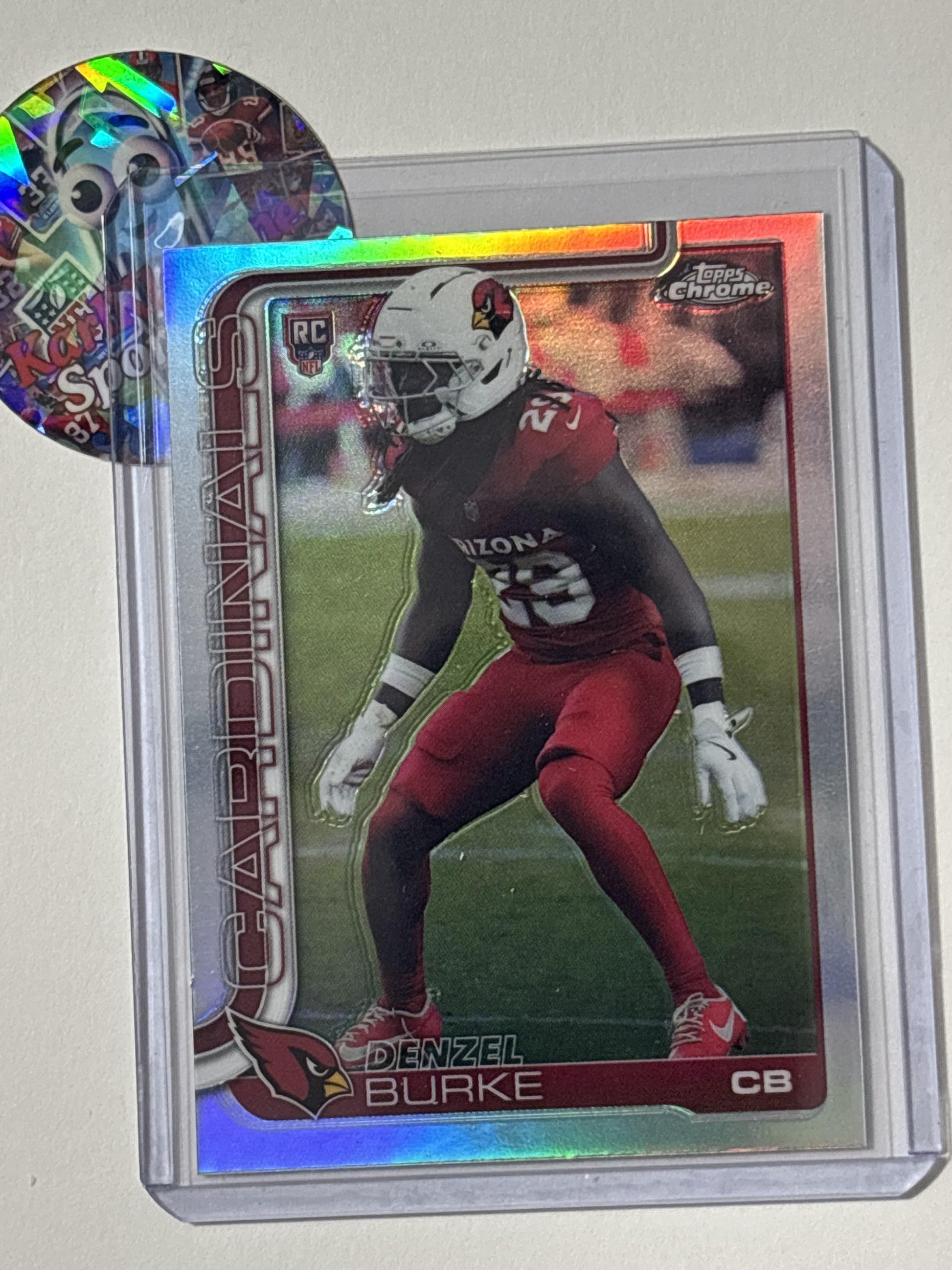 2025 Topps Chrome #368 Denzel Burke Topps Refractor Arizona Cardinals RC