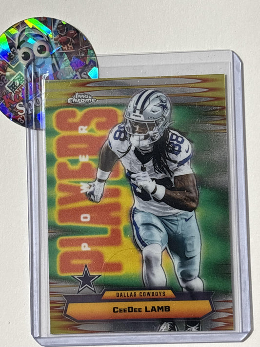 2025 Topps Chrome #PP-23 CeeDee Lamb Power Players Dallas Cowboys
