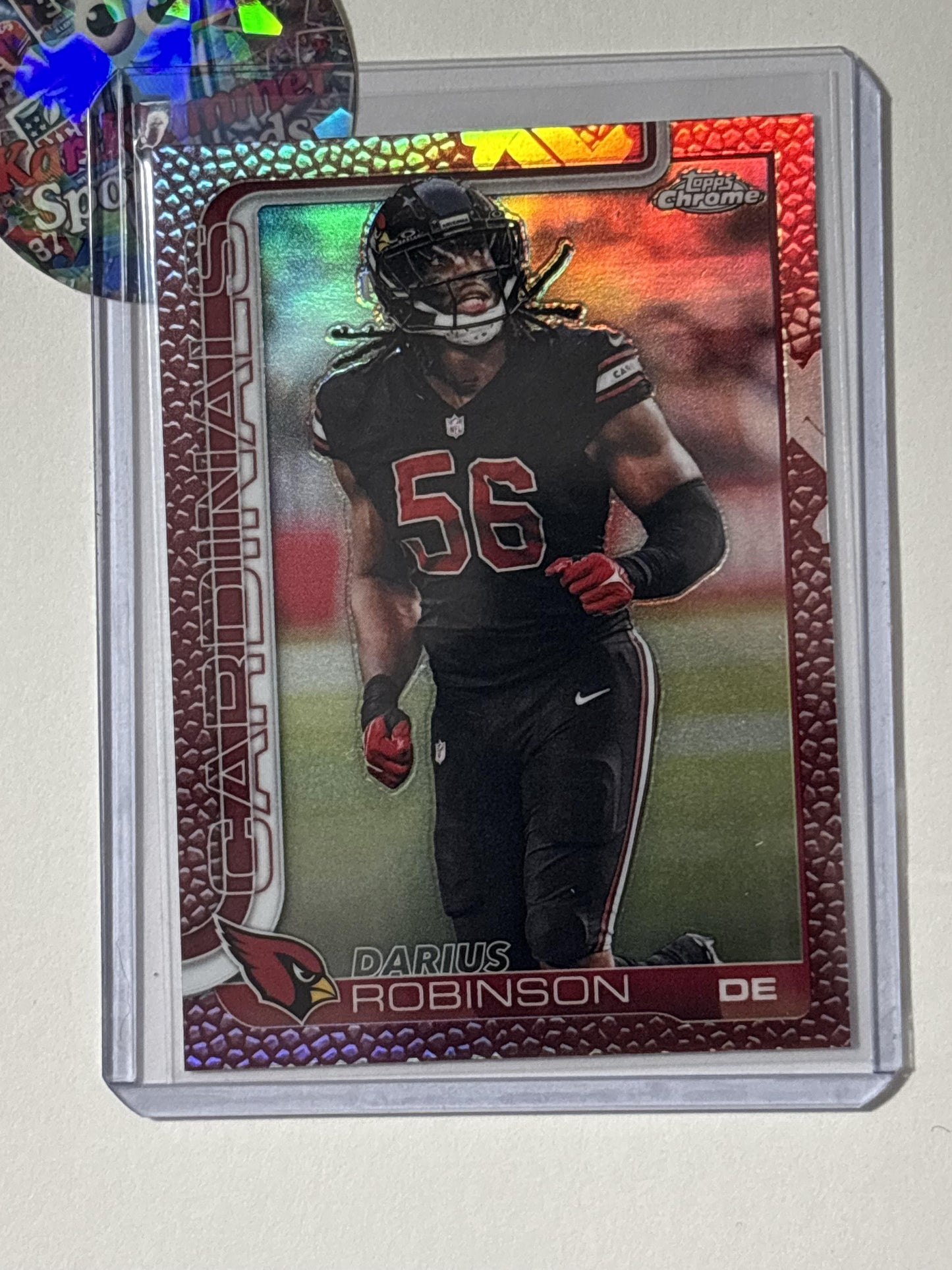 2025 Topps Chrome #9 Darius Robinson Football Leather Refractor Arizona Cardinals