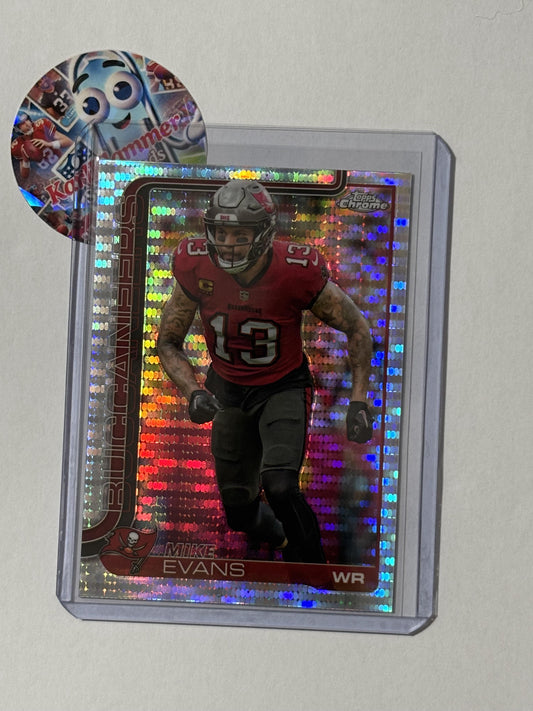 2025 Topps Chrome #282 Mike Evans Pulsar Refractor Tampa Bay Buccaneers