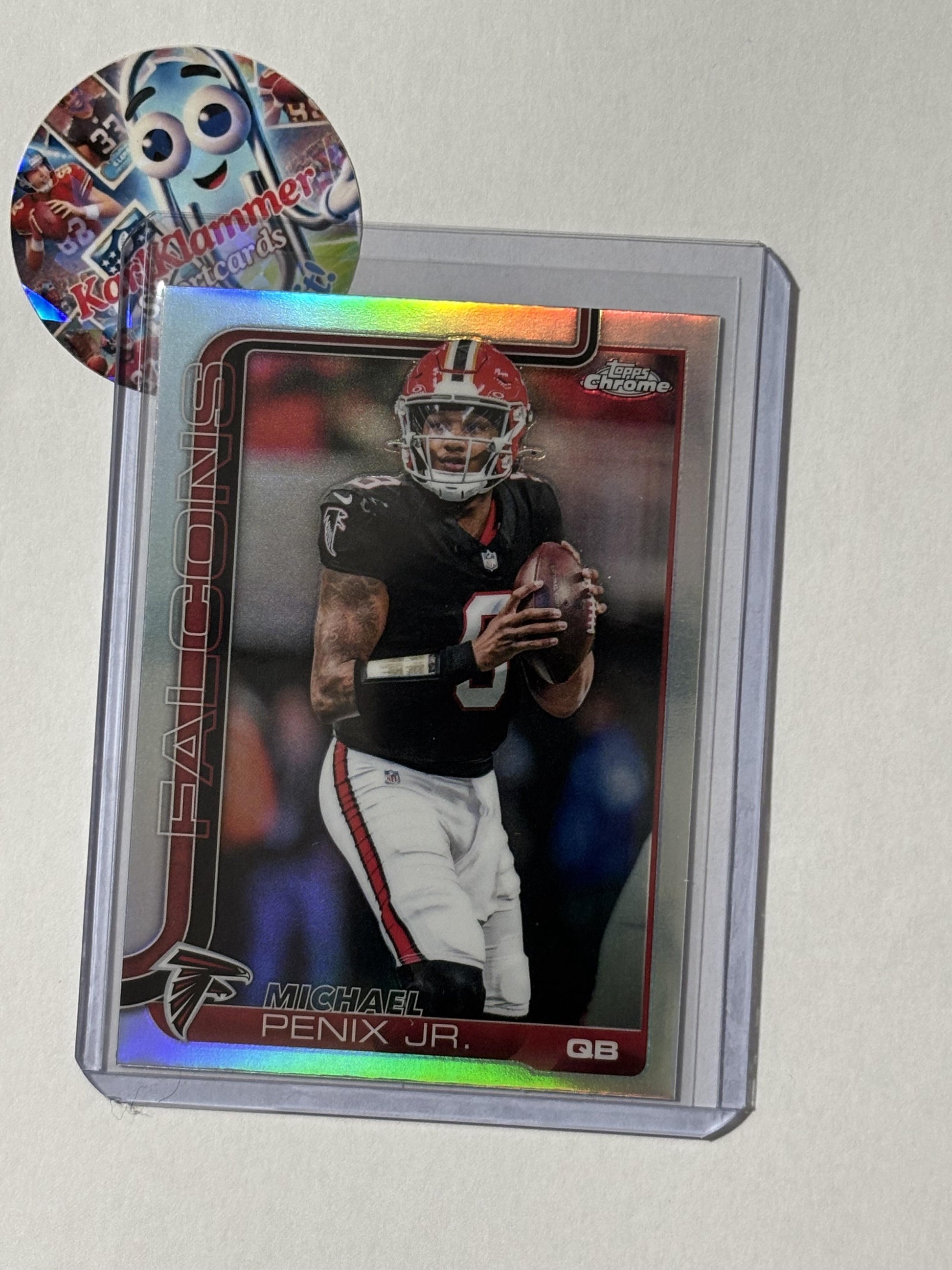 2025 Topps Chrome #15 Michael Penix Jr. Refractor Atlanta Falcons