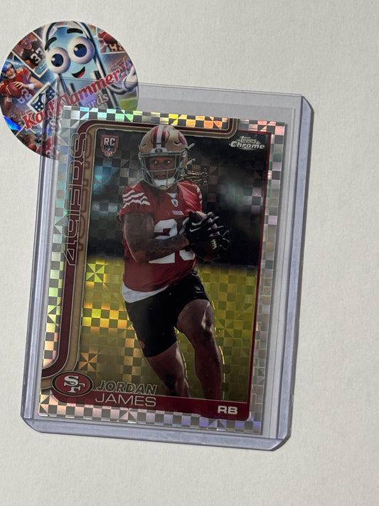 2025 Topps Chrome #329 Jordan James X-Fractor San Francisco 49ers RC