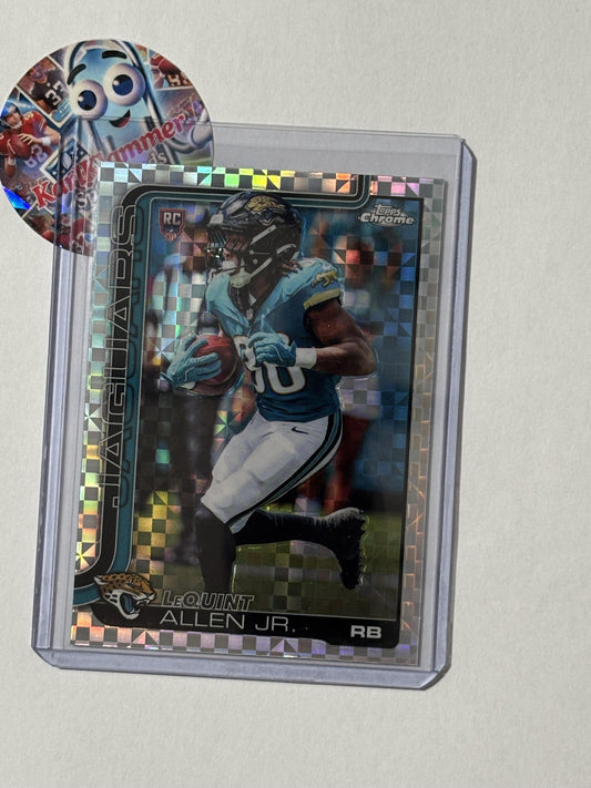 2025 Topps Chrome #384 LeQuint Allen Jr. X-Fractor Jacksonville Jaguars RC