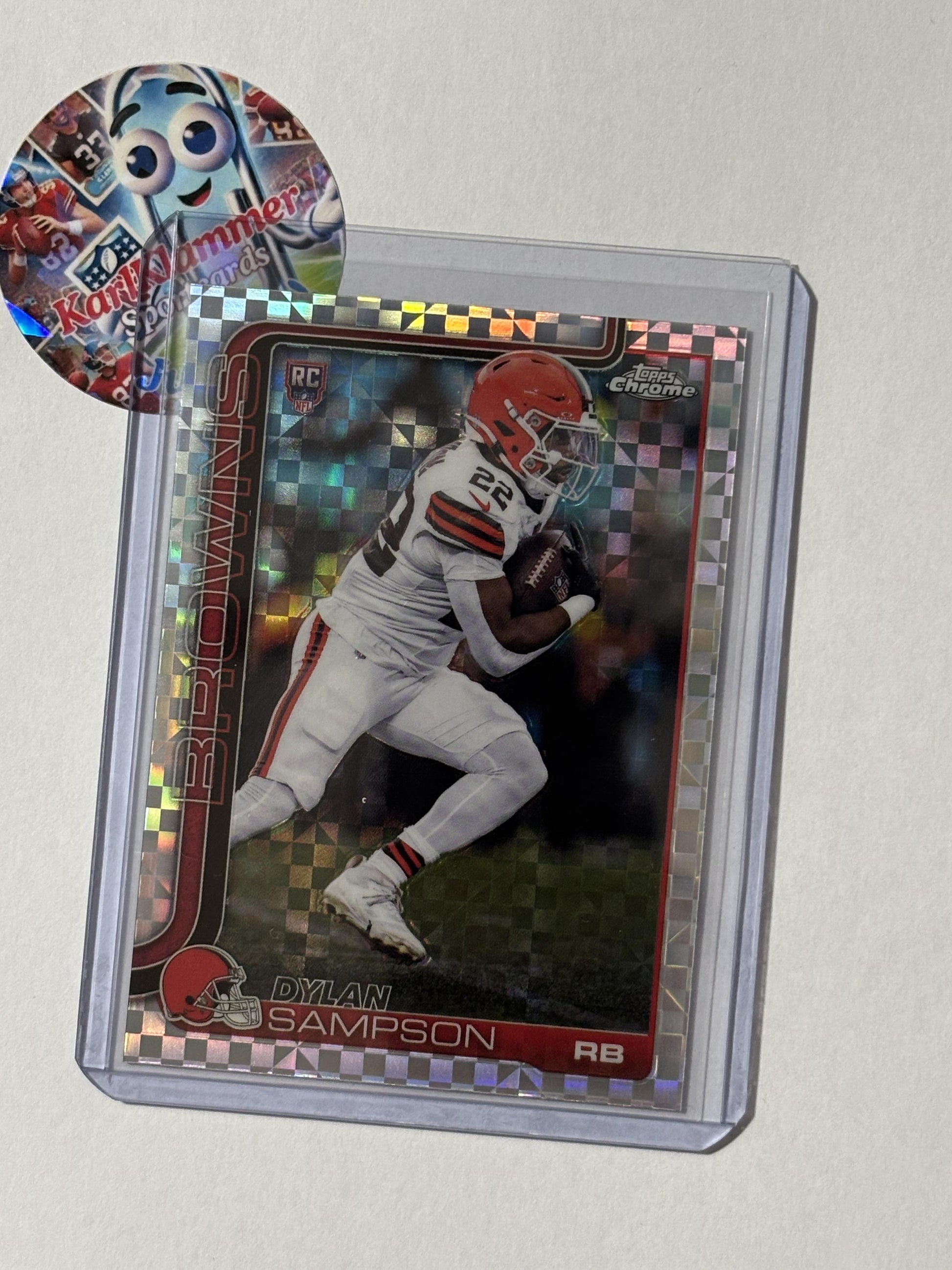 2025 Topps Chrome #308 Dylan Sampson X-Fractor Cleveland Browns RC
