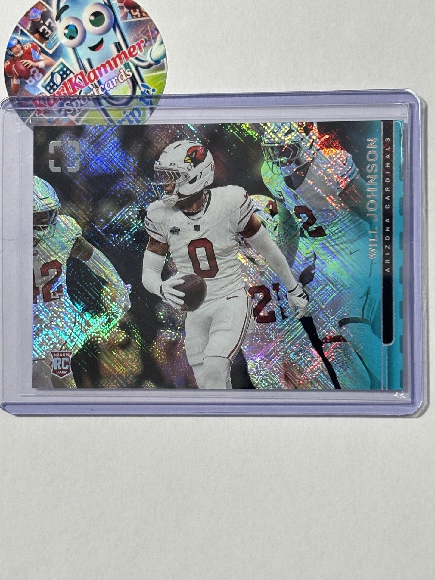 2025 Panini Photogenic #191 Will Johnson Teal #/35 Arizona Cardinals SN,RC