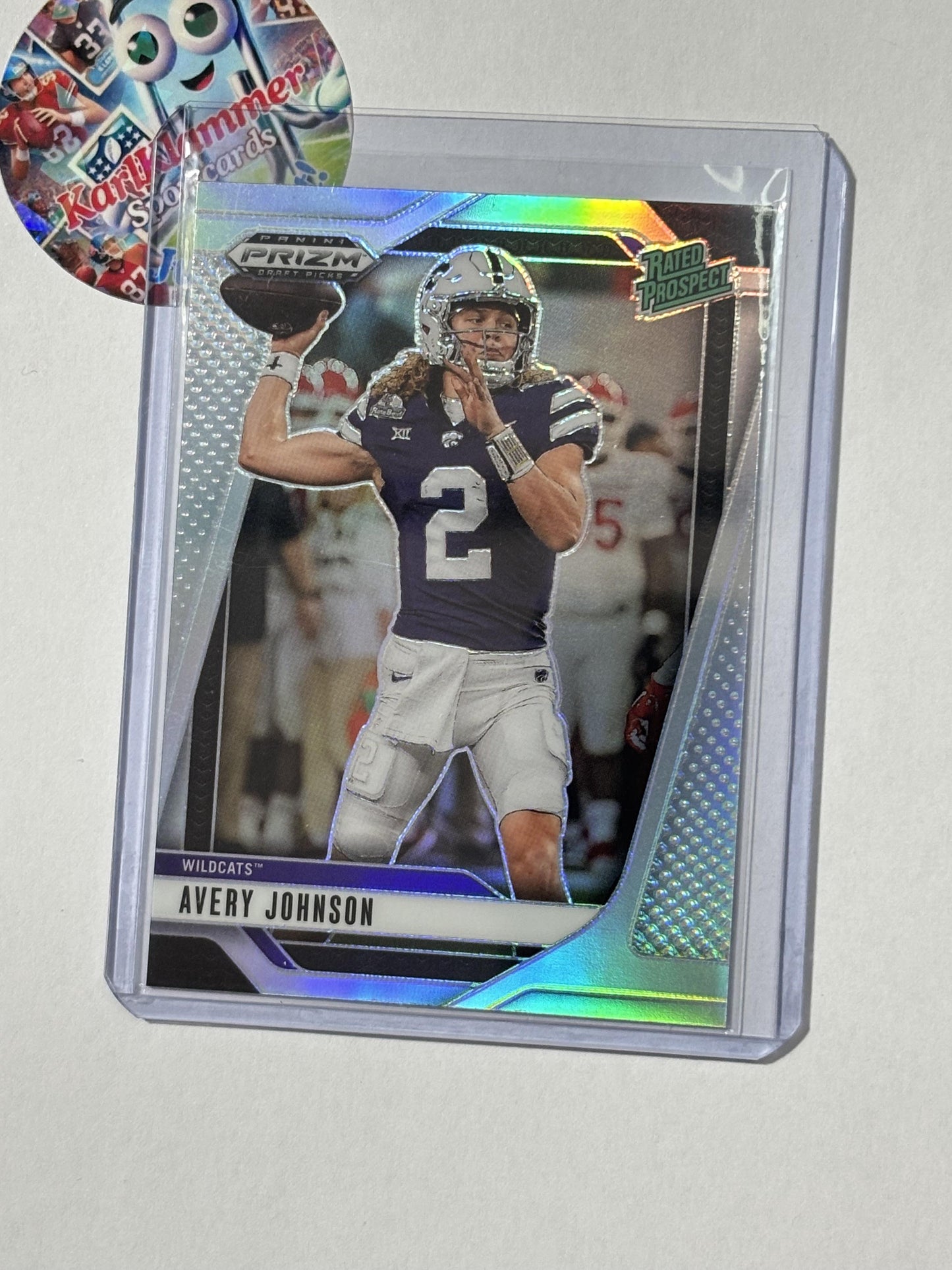 2025 Panini Prizm Draft Picks #29 Avery Johnson Prizms Silver Kansas State Wildcats