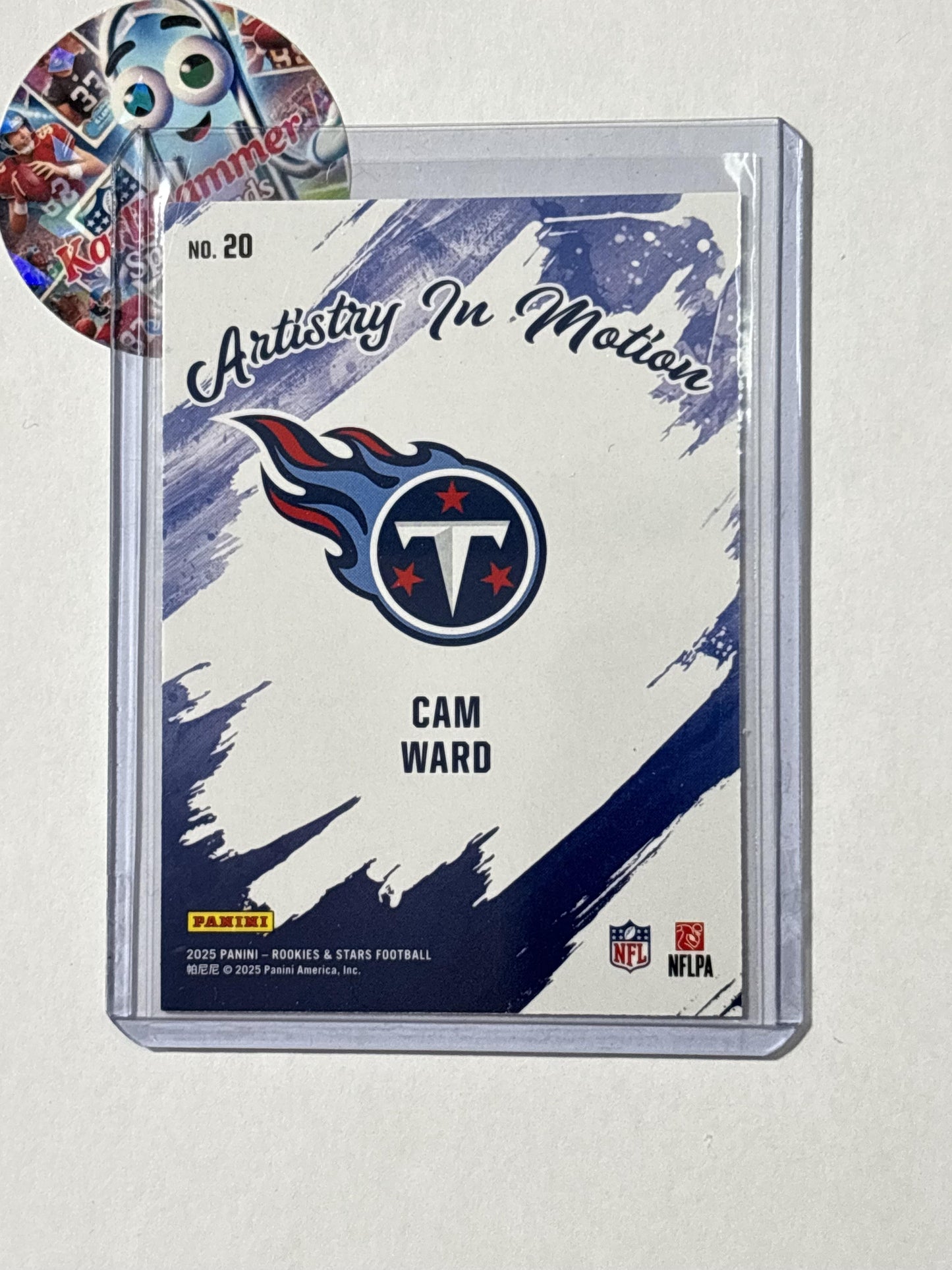 2025 Panini Rookies & Stars #20 Cam Ward Artistry in Motion Tennessee Titans