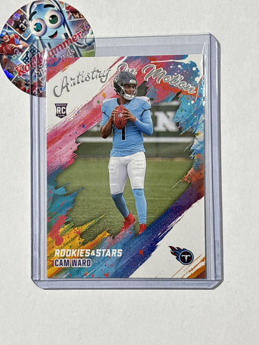 2025 Panini Rookies & Stars #20 Cam Ward Artistry in Motion Tennessee Titans