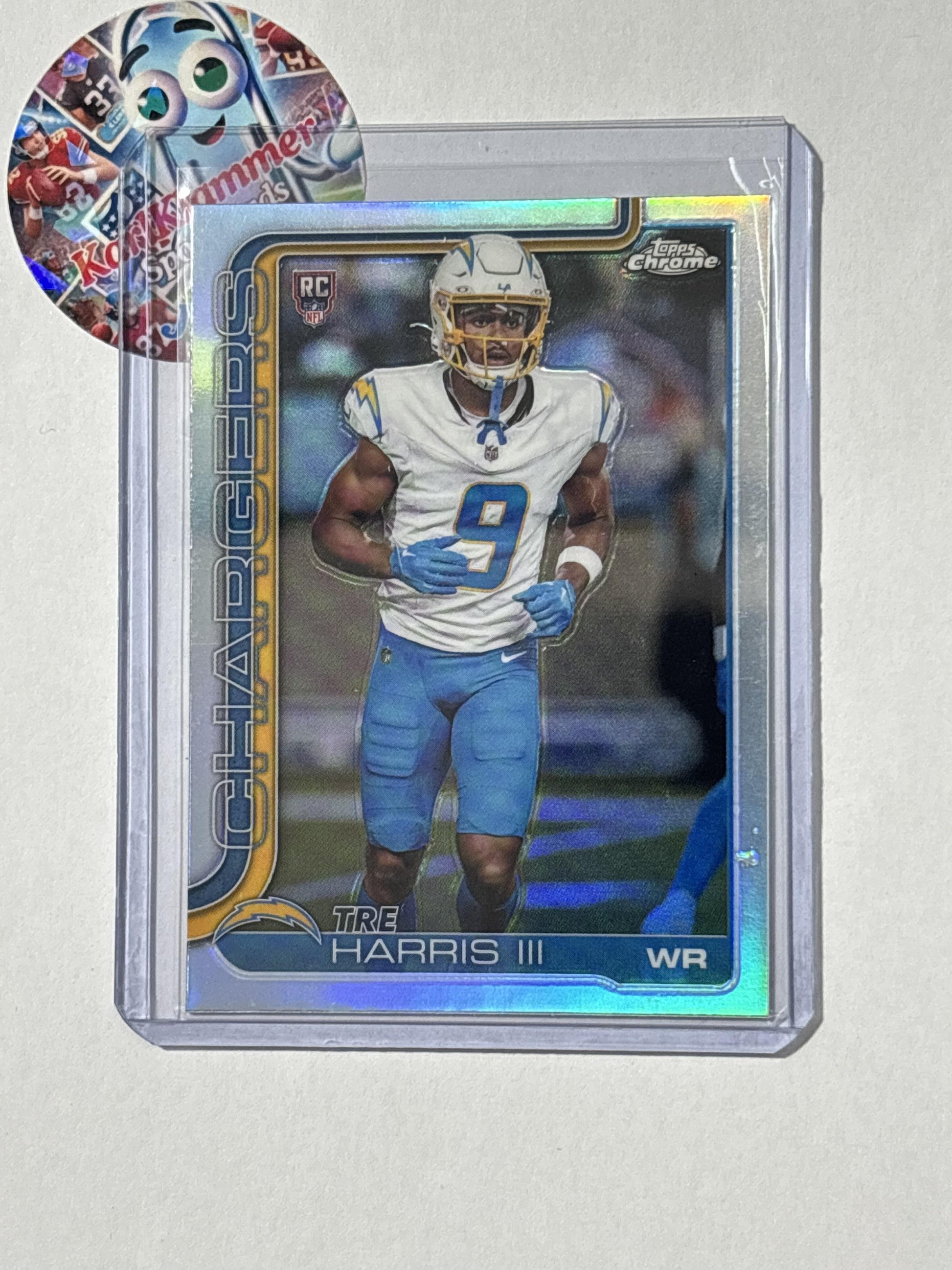 2025 Topps Chrome #338 Tre Harris III Topps Refractor Los Angeles Chargers RC