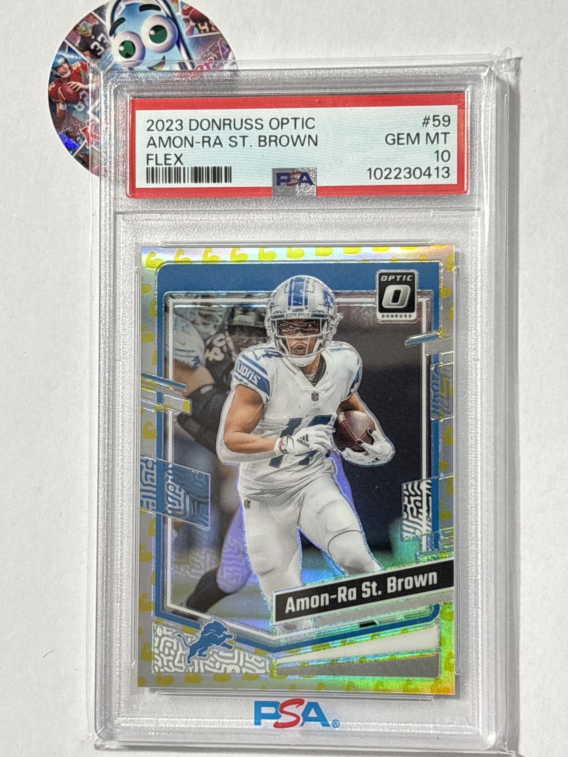 2023 Donruss Optic #59 Amon-Ra St. Brown Holo PSA 10 Detroit Lions