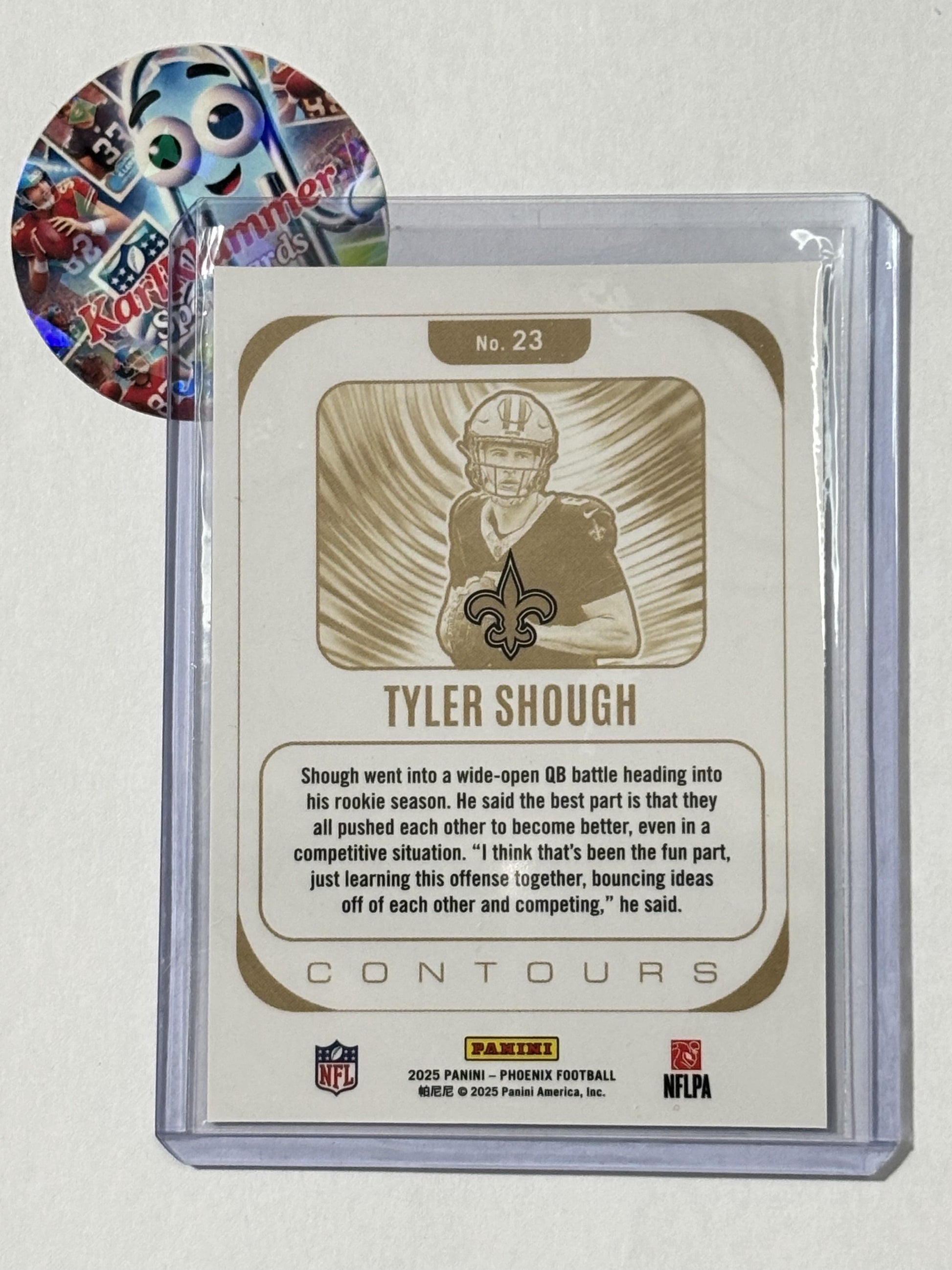 2025 Panini Phoenix #23 Tyler Shough Contours New Orleans Saints