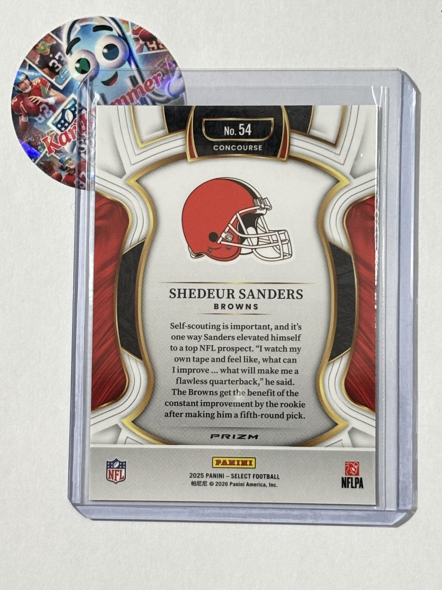 2025 Panini Select #54 Shedeur Sanders Silver Prizm Cleveland Browns RC