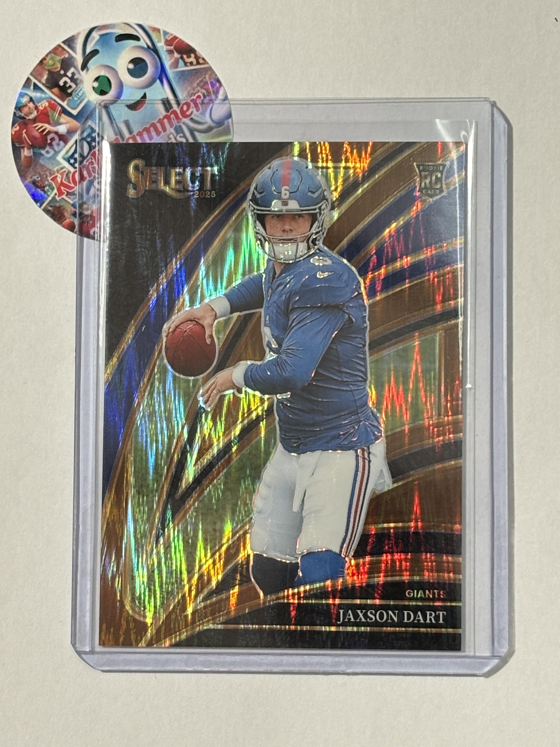 2025 Panini Select #293 Jaxson Dart Copper Prizm Shock #/899 New York Giants SN