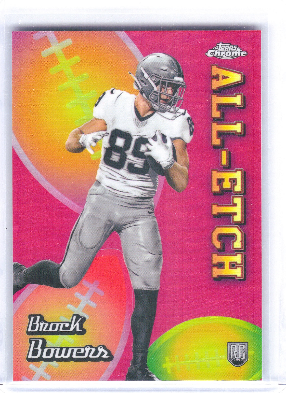 Brock Bowers Las Vegas Raiders 2024 Topps Chrome All-Etch Pink Refractor #CAE-BB