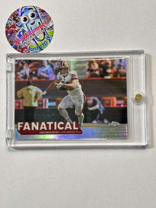 2025 Topps Chrome #FF-30 Christian McCaffrey Fanatical San Francisco 49ers